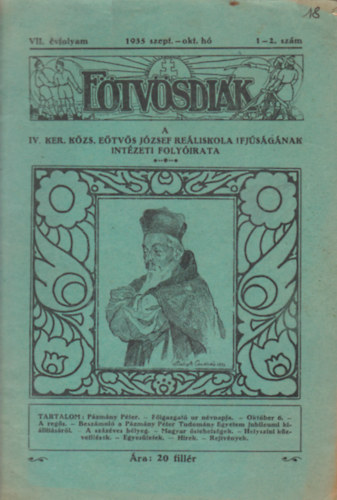 Kubinyi Bertalan  (szerk.) - Etvsdik - VII. vfolyam 1-2. szm, 1935 szept.-okt.