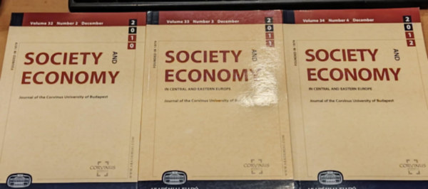 Cski Csaba - 3 db Society and Economy: 2010: Volume 32 Number 2, December + 2011: Volume 33 Number 3, December + 2012: Volume 34 Number 4, December