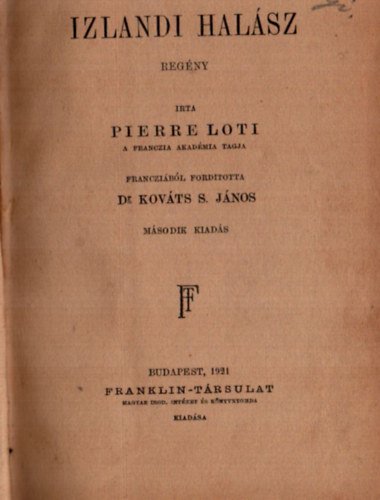 Pierre Loti - Izlandi halász