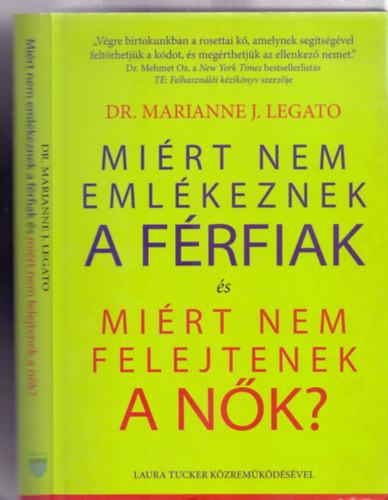 Dr. Marianne J. Legato - Laura Tucker kzremkdsvel - Mirt nem emlkeznek a frfiak s mirt nem felejtenek a nk?