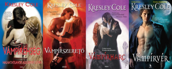 Kresley Cole - Halhatatlanok alkonyat ut�n k�nyvcsomag (4 darab k�nyv) / V�mp�r�hs�g, V�mp�rszeret�, V�mp�rharc, V�mp�rv�r