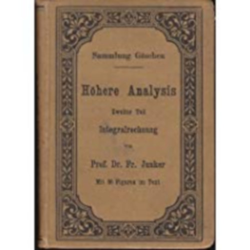 Dr. Fr. Junker - Hhere Analysis I. (Differentialrechnung)