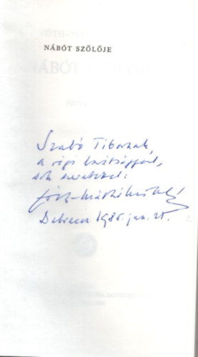Tth-Mth Mikls - Nbt szlje - novellk - dediklt