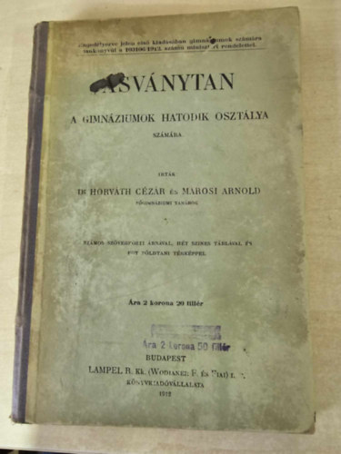 dr. Horvth Czr - Marosi Arnold - svnytan a gimnziumok hatodik osztlya szmra