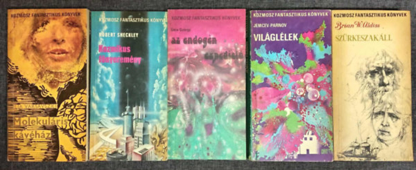 Robert Sheckley, Gera Gy�rgy, Jemcev-Parnov, Brian W. Aldiss Ilja Varsavszkij - (5db) Kozmosz Fantasztikus K�nyvek k�nyvcsomag: Molekul�rius k�v�h�z / Kozmikus f�nyerem�ny / Endog�n exped�ci� / Vil�gl�lek / Sz�rkeszak�ll