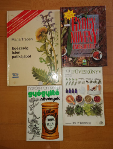 Lesley Bremness Maria Treben - 4 knyv a gygynvnyekrl: Egszsg Isten patikjbl, Gygyt nvnyek, Fvesknyv, Gygynvnyenciklopdia