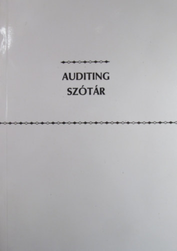 Kov�cs J�nos - Auditing sz�t�r (angol-n�met-magyar)
