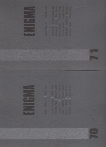Enigma M�v�szetelm�leti foly�irat 70.-71.
