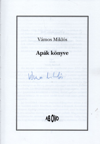 V�mos Mikl�s - Ap�k k�nyve