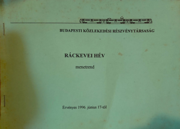 Ráckevei hév menetrend