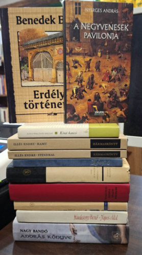Kosztolányi Dezső, Bartos Tibor (szerk.), Passuth László, Benedek István, Benedek Elek, Illés Endre, Jókai Mór, Karácsony Benő, Nagy Bandó András, Nyerges András - 11 db magyar irodalmi regény, KÖNYVMENTŐ AJÁNLAT: Kínai kancsó, László, Víz tükrére krónikát írni, Párizsi szalonok, Erdélyi történetek, Hamu, Stendhal, Rab Ráby, Napos oldal, András könyve - Fordított teremtés, A negyvenesek p