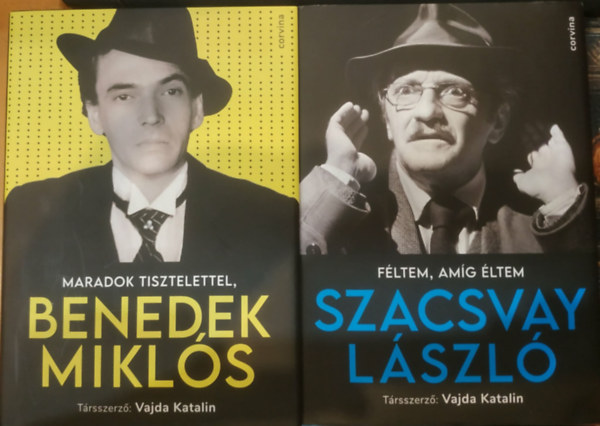 Szacsvay László, Benedek Miklós Vajda Katalin - 2 db Magyar színészóriás: Maradok tisztelettel, Benedek Miklós + Féltem, amíg éltem Szacsvay László