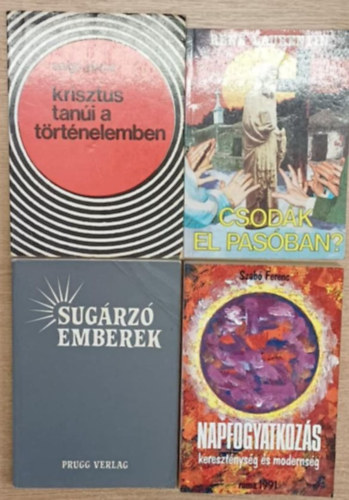 René Laurentin, Szabó Ferenc Salgó János - 4 db vallásos könyv: Krisztus tanúi a történelemben - Csodák El Pasóban? - Sugárzó emberek - Napfogyatkozás (Kereszténység és modernség)
