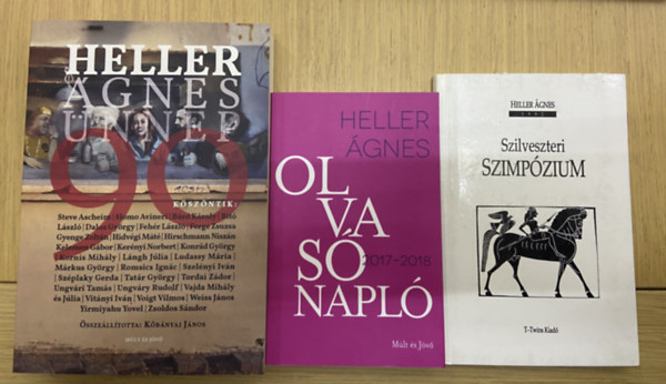 Heller �gnes - 2 db Heller �gnes m� + 1 db dedik�lt Heller �gnes m� - Heller �gnes �nnep 90, Olvas�napl� 2017-2018, Szilveszteri szimp�zium - dedik�lt