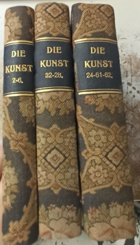 Richard Muther - Die Kunst 2-6. - Die kunst 32-28. - Die kunst 24-61-62. (3 kötet)
