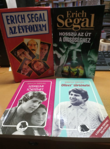 Erich Segal - 4 db Erich Segal: Az vfolyam + Hossz az t a dicssghez + Szerelmi trtnet + Oliver trtnete
