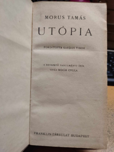 Morus Tam�s - Ut�pia