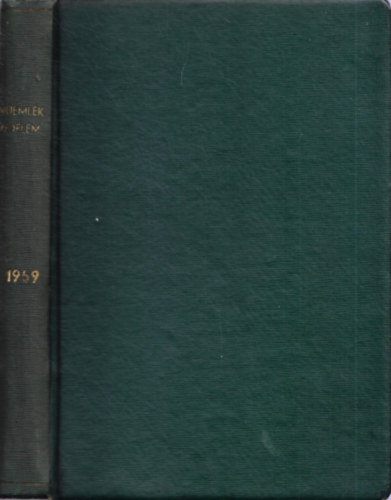 Ger� L�szl� Dr. - M�eml�kv�delem III. �vf. 1959