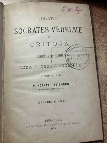 Platn - Szkratsz vdbeszde-Kritn