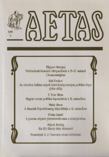 T�th Szergej Koszta L�szl� - Aetas 1995/3 - T�rt�nettudom�nyi foly�irat