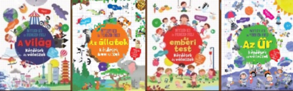 Nyisd ki �s fedezd fel 4db-os k�nyvcsomag (A vil�g / Az �llatok / Az emberi test / Az �r) - K�rd�sek �s v�laszok