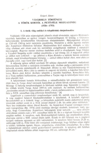 Szakly Ferenc - Az Alfldi mezvrosok s  a magyar  feudlis hatalom - Falvak, mezvrosok az Alfldn - Klnlenyomat