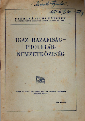 Igaz hazafisg-proletr-nemzetkzisg