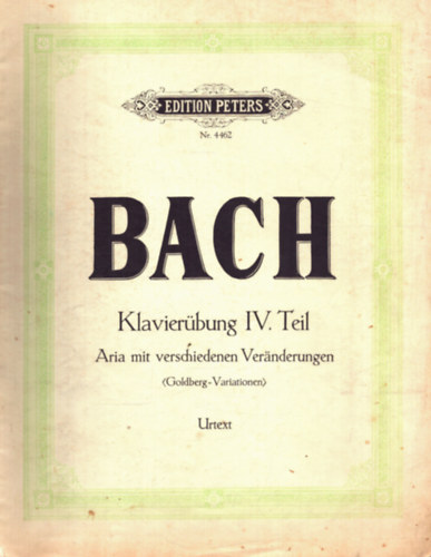 Joh. Seb. Bach - Klavierübung IV. Teil (Zongoragyakorlat IV.)