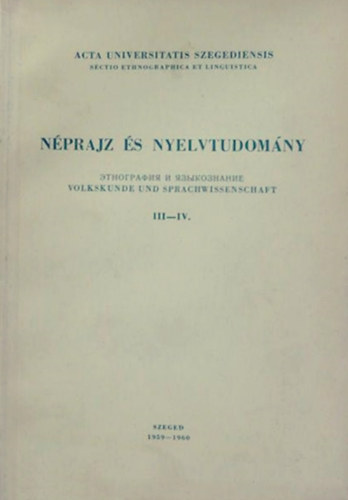 B�lint-Hand�-Ny�ri - N�prajz �s nyelvtudom�ny III-IV.