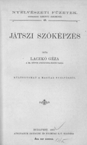 Laczk Gza - Jtszi szkpzs