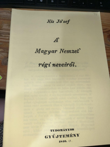 Szak�ts J�sef - Tudom�nyos Gy�jtem�ny 1839 / VII.