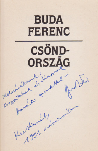 Buda Ferenc - Csöndország (Dedikált)