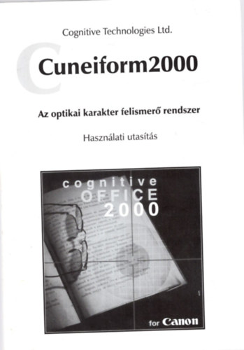 Cuneiform 2000 Az optikai karakter felismer rendszer -Hasznlati utasts