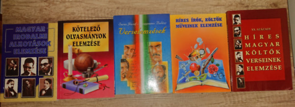 Seres József-Szappanos Balázs - 5 segédkönyv műalkotások elemzéséhez: Magyar irodalmi alkotások elemzése, Kötelező olvasmányok elemzése, Verselemzése, Híres írók, költők műveinek elemzése, XX. századi híres magyar költők verseinek elemzése