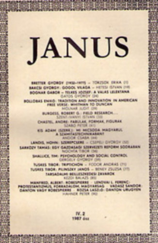 Janus IV. 1-2. 1987 sz