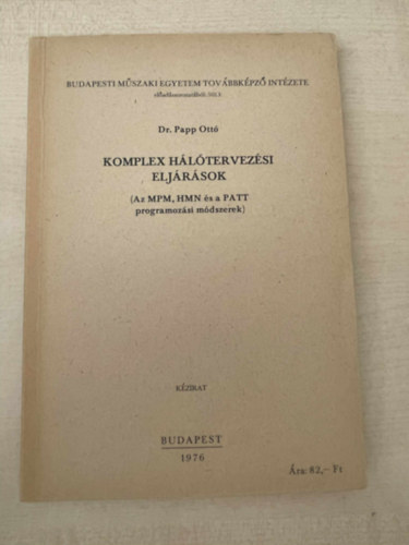 Dr. Papp Ott� - Komplex h�l�tervez�si elj�r�sok