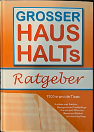 Nincs felt�ntetve - Grosser Haushalts Ratgeber