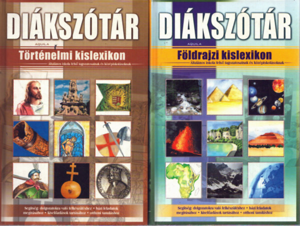 2 db Di�ksz�t�r: T�rt�nelmi kislexikon - F�ldrajzi kislexikon