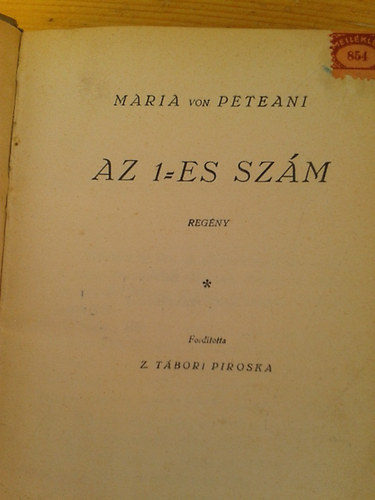 Maria Peteani - Az 1-es szm