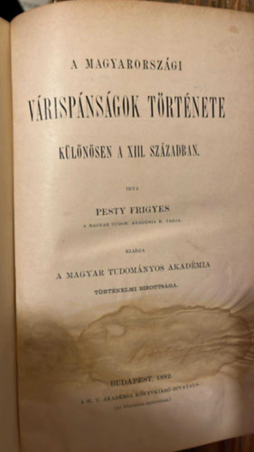 Pesty Frigyes - A Magyarországi várispánságok története különösen a XIII. században