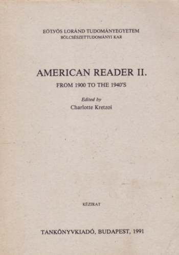 Charlotte Kretzoi - American Reader  II.
