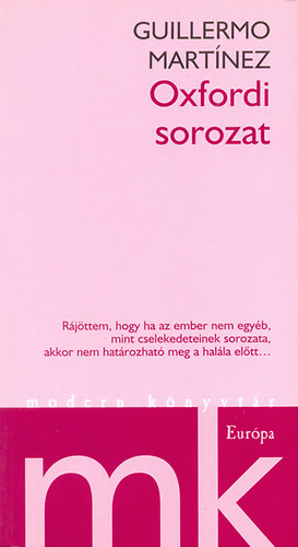 Guillermo Martínez - Oxfordi sorozat
