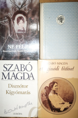Szab� Magda - 4db Szab� Magd�val kapcsolatos m� - Szab� Magda-R�gim�di t�rt�net, Sz�let�snap, Diszn�tor/K�gy�mar�s