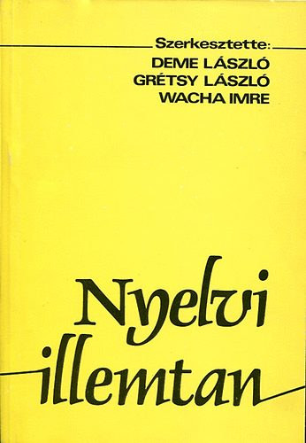 Deme-Grétsy-Wacha - Nyelvi illemtan