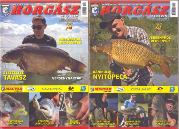 Horvth Gy. Gbor (fszerk.) - 2 db Horgsz magazin: 2021. jnius LXXV/6. s 2021. augusztus LXXV/8. szmok