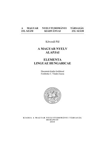 Kvesdi Pl - A magyar nyelv alapjai