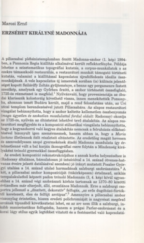 Marosi Ernő - Erzsébet királyné madonnája- Különlenyomat