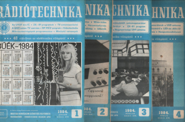 Bkei Ferenc  (Fszerk) - Rditechnika 1984. teljes vfolyam (1-12. szmonknt)