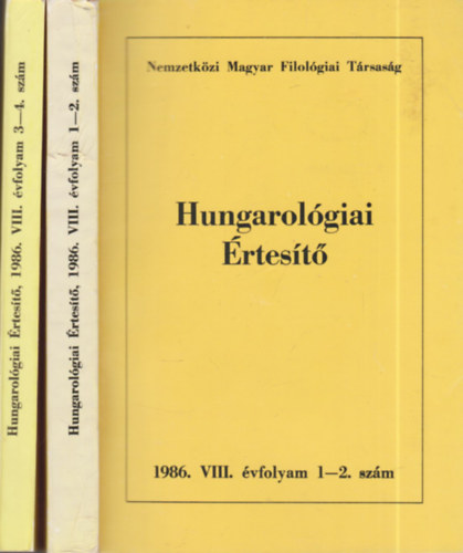 Hungarol�giai �rtes�t� 1986/1-4. (teljes �vfolyam, 2 k�tetben)