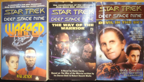 K. W. Jeter, Greg Cox, L. A. Graf, John Gregory Betacourt, Susan Wright Diane Carey - 6 db Star Trek: Deep Space Nine: The Way of the Warrior + Warped + Devil in the Sky (#11) + Invasion!: Time's Enemy (16) + The Heart of the Warrior (#17) + The Tempest (#19)